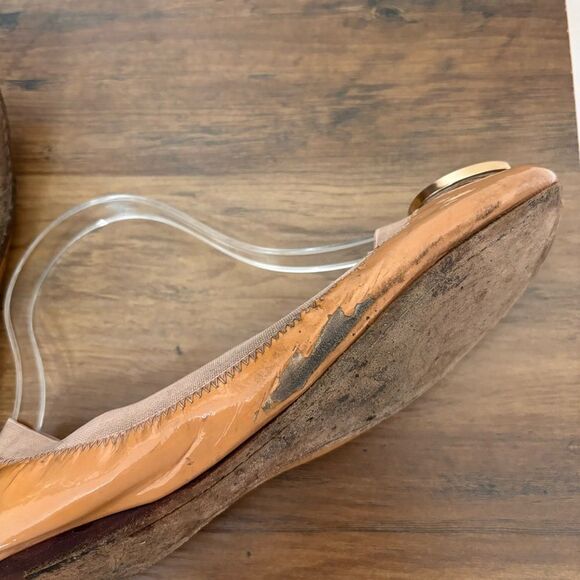 Tory Burch Tan Nude Caroline Patent Leather Ballet Flats - Picture 5 of 9